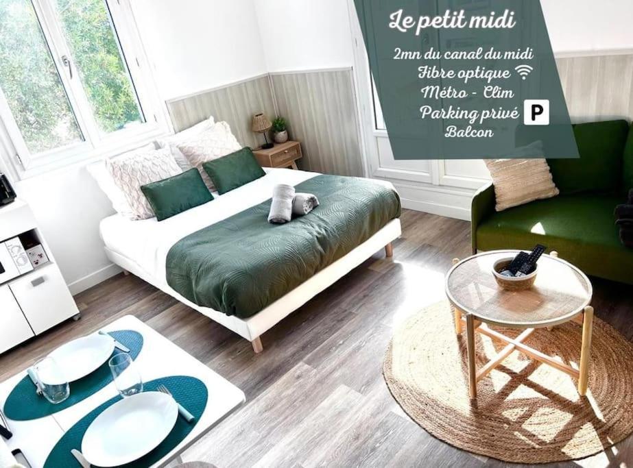 Le Petit Midi - Parking - Metro - Fibre - Canal Toulouse Eksteriør billede